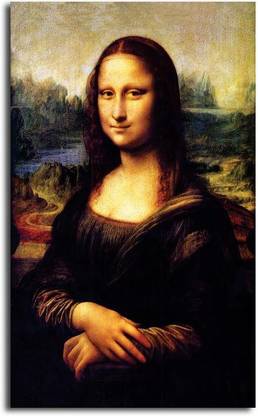 PIXELARTZ Canvas Painting - Mona Lisa - Leonardo Da Vinci - Without Frame Digital Reprint 35 inch x 23 inch Painting