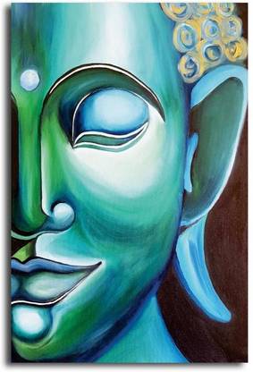 PIXELARTZ Canvas Painting - Buddha - Nirvana - Without Frame Digital Reprint 12 inch x 9 inch Painting