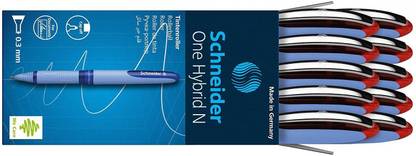 schneider ONE Hybrid N 0.3mm, Red, Box of 10 (183402) Roller Ball Pen