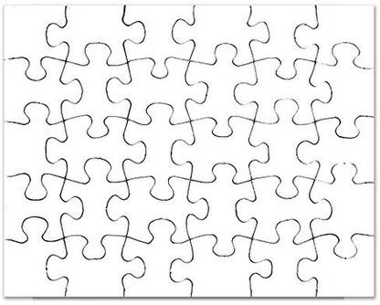 Genrc - White Solid Color - Jigsaw Puzzle, 30 pcs.