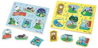 Genrc Nursery Rhyme Sound Puzzle Set (set of 3) (set of 3)
