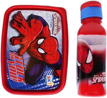 FUNCART Spiderman "Stuck on you" Lunch Box and Sipper set School Set