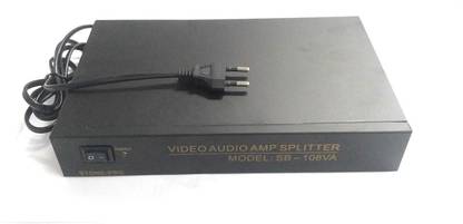 STONE-PRO 8 Way 3 RCA Splitter Box Support 1 Input 8 Output Audio Video Distribution Amplifier 8 Way Audio Video AMP Splitter Stonepro Media Streaming Device