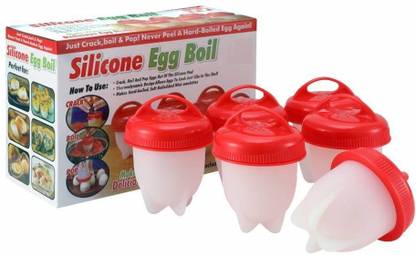 RIANZ New 6 Pack Egg Cooker/Hard / Soft Maker/Egg Cups/BPA Free/Non Stick Silicone/Boile Egg Cooker