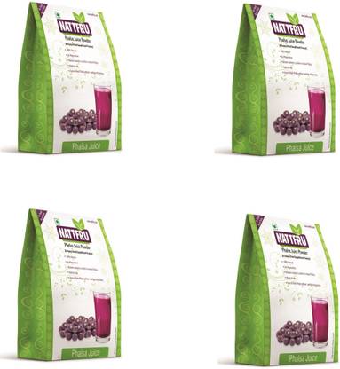 Nattfru Phalsa Juice Powder - Lyophilised - Freeze Dried - No Preservatives (Pack of 4) Nutrition Drink