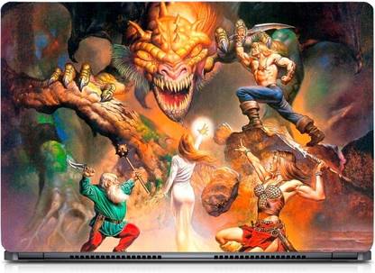 Ganesh Arts Might Magic 7 Heroes Dragon HD High Quality Eco vinyl Laptop Skin Compatible for 15.6 inch