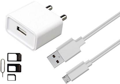StuffHoods Wall Charger Accessory Combo for YU Yureka 2 YU Yunique 2 YU Yureka Black YU Yunique Plus YU Yureka S YU Yunicorn YU Yureka Note YU Yutopia YU Yunique YU Yuphoria YU Yureka Plus Charger Original Adapter Like Mobile Charger | Power Adapter | Wall Charger | Fast Charger | Android Smartphone Charger | Battery Charger | Hi Speed Travel Charger With 1 Meter Micro USB Cable Charging Cable Data Cable And SIM Adapter