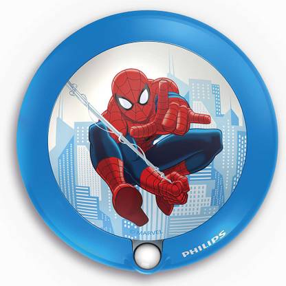 PHILIPS Sensor night light Spider-Man blue, LED Night Lamp