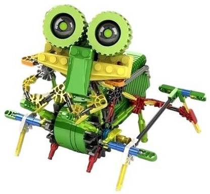 Genrc Loz 3015 Green Robot Dinosaur Toy 129Pcs Set, Battery Operated Toy, Build A 3-D Design Figure