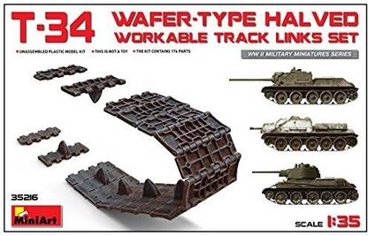 MiniArt 1/35 T-34 Wafer Type Halved Workable Track Links # 35216