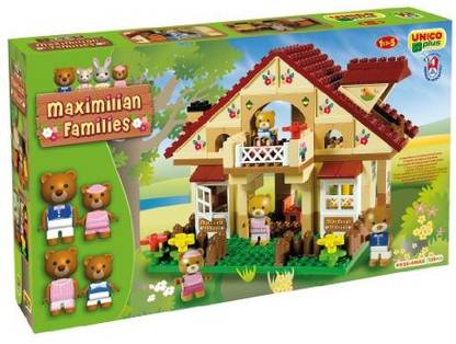 Genrc Unico Building Bricks Bear House Duplo Compatible 155 Pcs