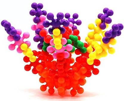Generic 120 Pieces Clip Connect Blocks Mighty Molecule Toys Measure 1. 26 Inches Interlocking Solid Plastic Building Sets, Educational Games