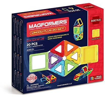 Magformers Window Plus Set (20 Piece) Magnetic Building Blocks, Educational Magnetic Tiles Kit, Magnetic Construction Stem Toy Set