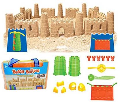 Liberty Imports Beach Builder Create-A-Sand Castle Building Kit For Kids (18 Pcs)