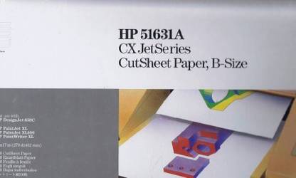Office Supplies Hp 51631A Cx Jetseries Cutsheet Paper B-Size - 200 Sheets - For Use With Hp Designjet 650C, Hp Paintjet Xl, Hp Paintjet Xl300, H