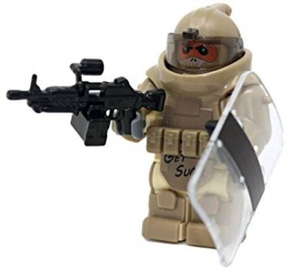 Genrc Custom Juggernaut Army Assault Soldier Call Of Duty Tan Clear - Modern Brick Warfare Custom Minifigure