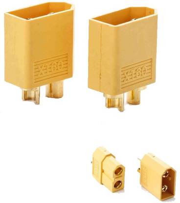 arduino M308 XT60 XT-60 Female Bullet Connectors Plugs For RC LiPo Battery Yellow Interconnect Electronic Hobby Kit