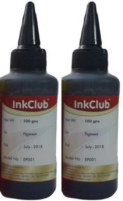 InkClub Compatible Black pigment ink 100ml-2 pcs for Espon L4150,L4160,L6160,L6170,L6190 printer Black Ink Bottle
