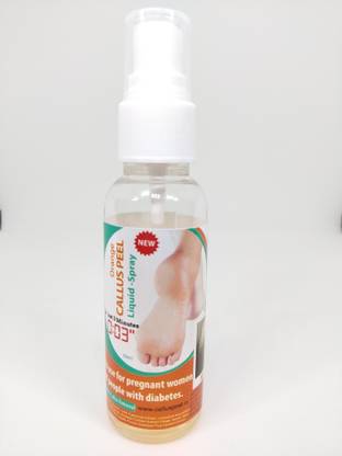 ORANGE **Instant Callus Removal**ORANGE CALLUS PEEL SPRAY-For Regular Home Use (1 Callus Liquid + Filer) -**Smoothen CALLUSED and ROUGH feet in just 3 minutes**- Imported and Specially formulated for Indian Feet with 99% Natural Ingredients. Suitable for Diabetics Patients- First time in India. Dermatologist and Podiatrist tested.
