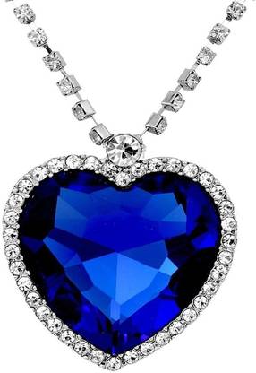 Shining Diva The Famous Titanic Heart of Ocean Pendant Necklace Gold-plated Crystal Crystal Pendant