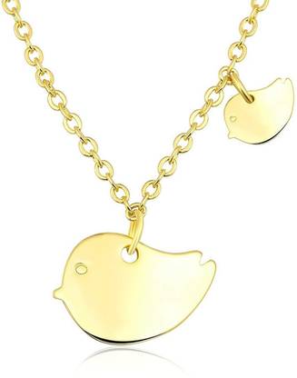 Divastri Twitter Birds Golden Pendant Gold-plated Metal Pendant