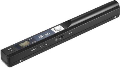 microware Portable Handheld Wand Wireless Document & Images Scanner A4 Size 900DPI JPG/PDF Formate LCD Display for Business Reciepts Books Corded & Cordless Portable Scanner