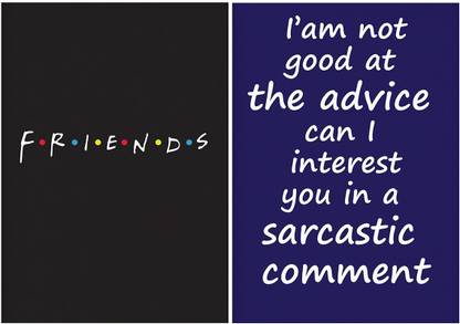 MOTIVATE BOX | Combo Posters Set Of 2 Quotes/Signs/Symbols Combo Posters F.R.I.E.N.D.S. design and Chandlers quotes: I am not good advice Can I interest funny quotes Rolled Posters No Frames Included, Office And Home Decor (12 X 18 Inches) Design A171 Paper Print