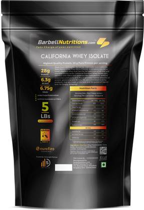 Barbell Nutritions.com California Whey Isolate Whey Protein