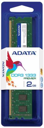 ADATA DDR3 1333 DDR3 2 GB (Single Channel) PC (AD3U133322G9)