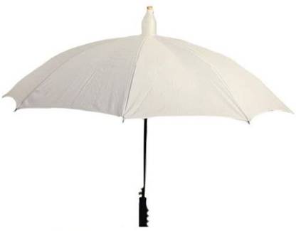 ProSmart Plastic Cover Water Dripping Proof Umbrella Straight Umbrella - White Color Umbrella