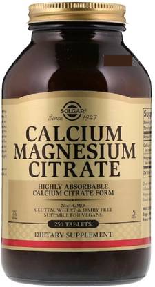 Solgar Solgar, Calcium Magnesium Citrate, 250 Tablets