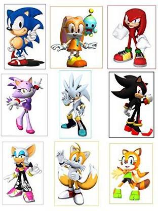 Unbranded 9 Sonic the hedgehog stickers, glossy,printed,labels,party stickers,favors