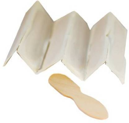 Perfect Stix Wooden Craft Stick/Plain Taster Ice Cream Paddle Spoon, Paper Wrapped, 3 Length (Pack of 1,000)