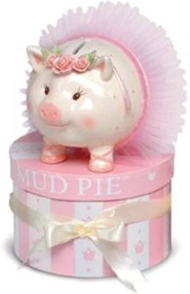 Mud Pie Baby Tiny Dancer Ballerina Piggy Bank, Large