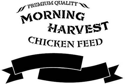 Studio R Chicken Feed Word Art Stencil