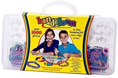 Bandaloom Rubber Band Kit Create Wearable Accessories, Loop Together Colorful Bands And Make Whatever You Choose, This Bracelet Making Kit Is Used To Make Popular Rubber Band Bracelets, Loom Kit, 1000+ Colorful Rubber Bands, 40 Clips, 1 Band Hook
