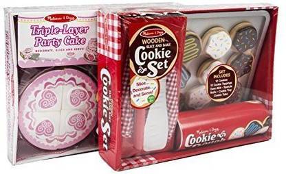 Maven Gifts Melissa & Doug Slice and Bake Cookie Set with Triple Layer Party Cake