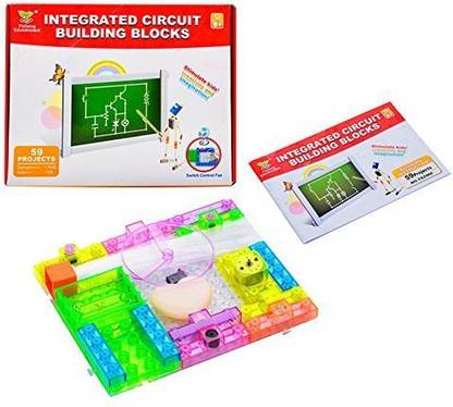 BOOGU Intergrated Eletronic Circuit Building Blocks Study Entertainment Toys Set Electronics Discovery Kit 59 Projectors