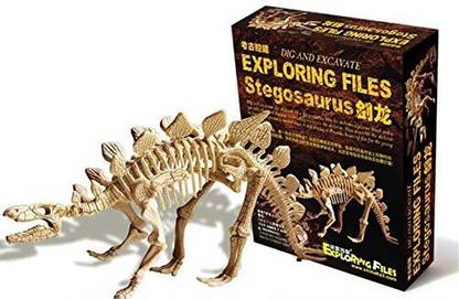 Vidatoy Mini Stegosaurus Skeleton Dinosaur Excavation Dig Kits Archeology Toys