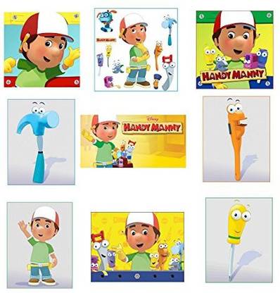 Genrc 9 Handy Manny stickers, favors, party supplies, labels, birthday, decorations, crafts, scrapbooking, rewards