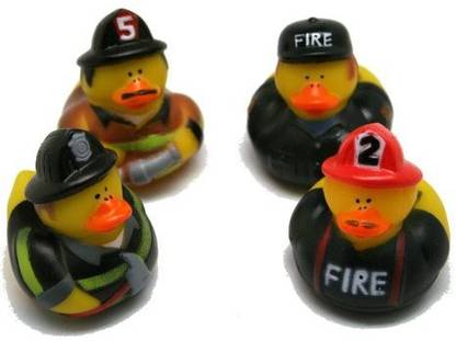 FUN EXPRESS Firefighter Fireman Fire Fighter Hero Rubber Ducks (12 Pack)