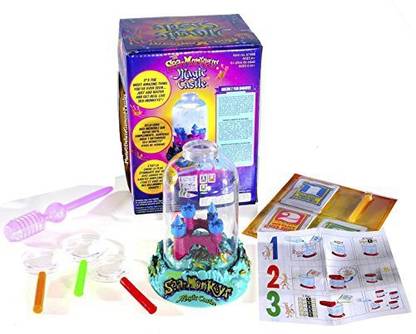 Genrc Sea Monkey Magic Castle_With Set Of 3 Bonus Mini Magnifying Glass Bundle Kit