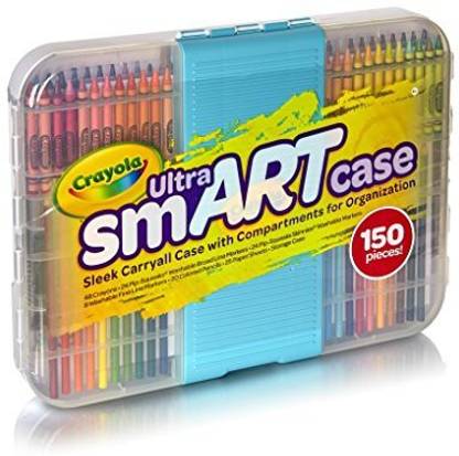 CRAYOLA Ultra Smart Case, Art Tool Kit, Cool Case with Multiple Compartments, Great Gift