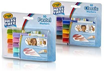 CRAYOLA Color Wonder Markers, Mess Free Coloring, Classic & Pastel Colors (20 Count) (2 Pack )