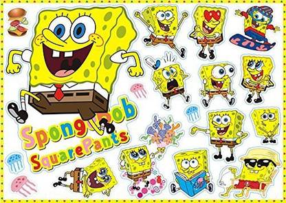 Juseko Sponge Bob Square Pants Sticker American Popular Cartoon Character #10