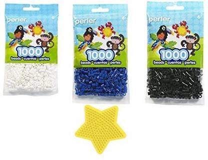Perler Beads Perler Bead Bag, Black, White and Blue. Receive a bonus Kedudes� star pegboard FOR A LIMITED TIME ONLY!!