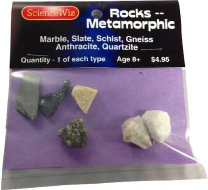 Science Wiz Metamorphic Rocks Quartzite, Slate, Marble, Gneiss, Anthracite And Schist