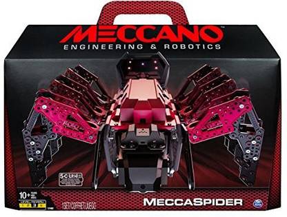 Meccano Erector Meccaspider Robot Kit For Kids To Build, Stem Toy With Interactive Built-In Games And App, Infrared Remote Control
