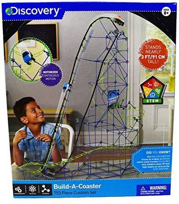 Discovery Toys Kids Roller Coaster Build A Coaster 753 Piece Custom Set