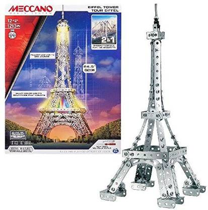 Meccano 2 In 1 Model Kit: Eiffel Tower & Brooklyn Bridge